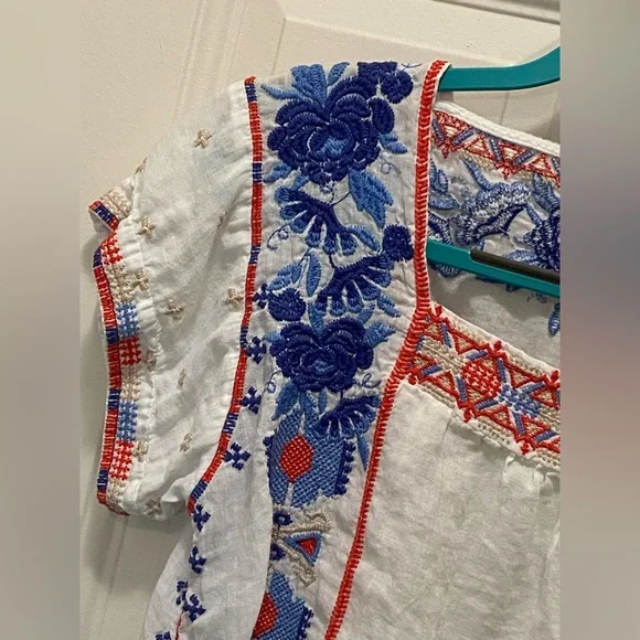 Johnny Was Workshop Zelda Peasant Top - Picture 2 of 9